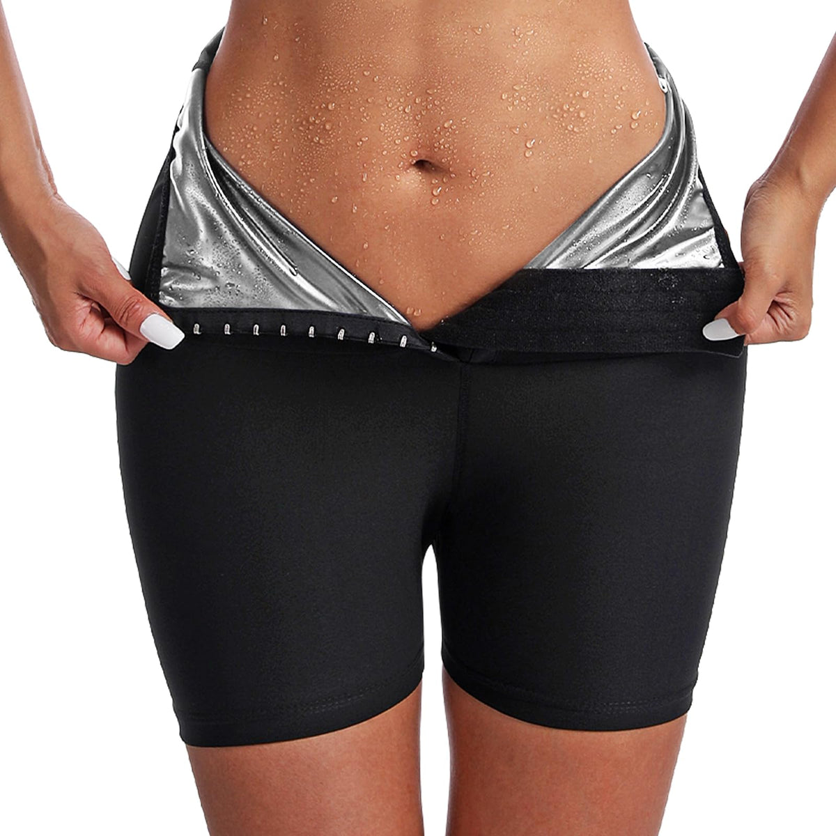 Vigorix Sauna Sweat Shaping Shorts，Womens sauna shortsThigh & Waist Trainer Shorts Sauna Sweat Shapewear Shorts